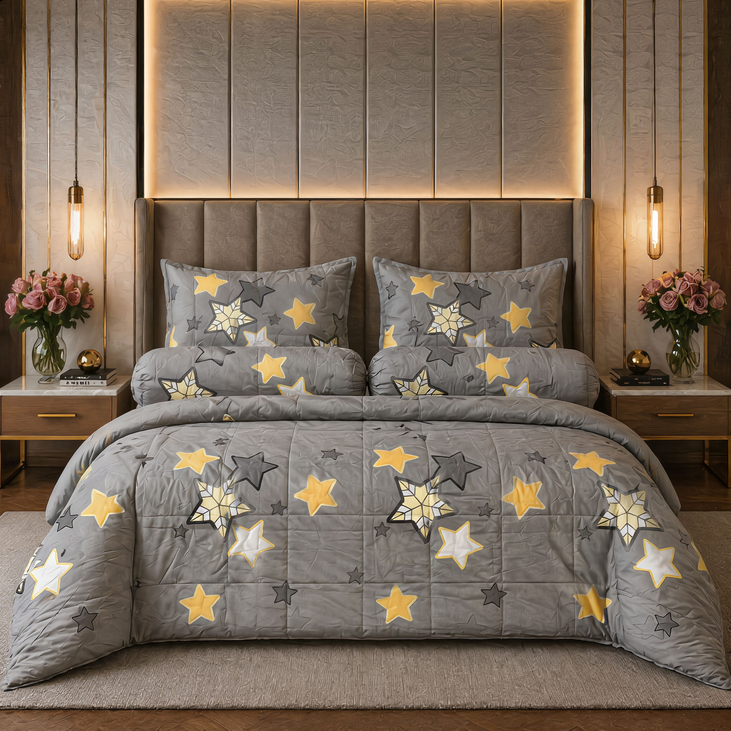 កម្រាលពូកសាច់សំឡីកប្បាស់ Jasmine Silver