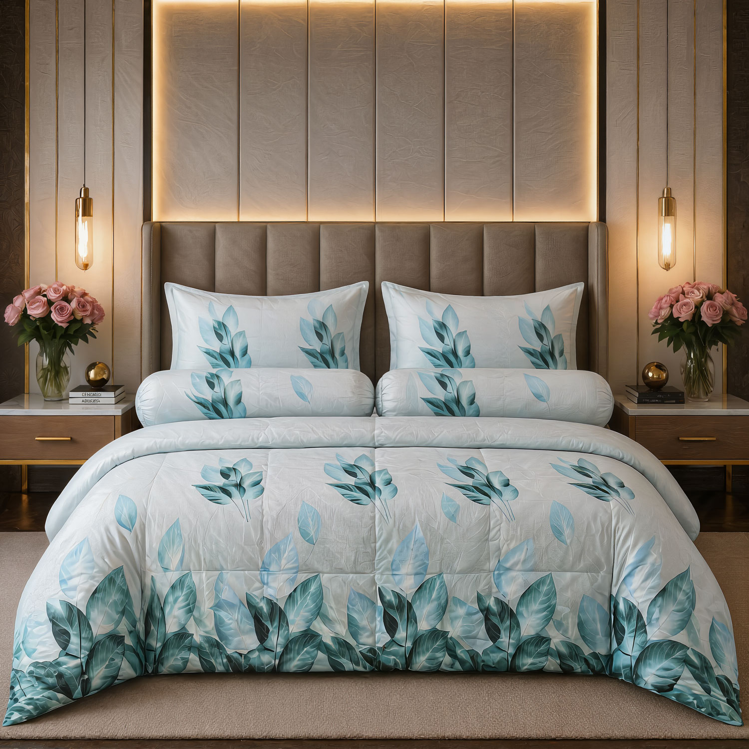 កម្រាលពូកសាច់សំឡីកប្បាស់ Jasmine Silver