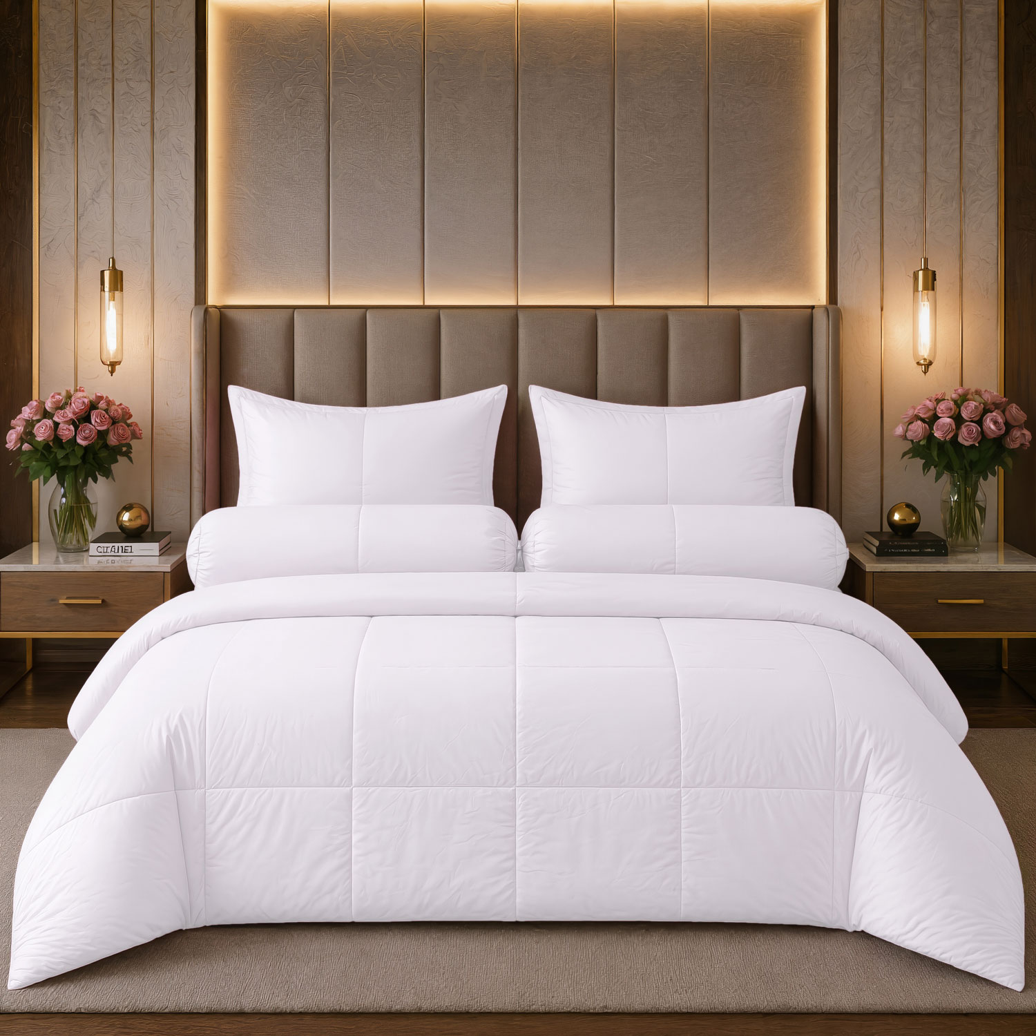 កម្រាលពូកសាច់សំឡីកប្បាស់ Jasmine Silver