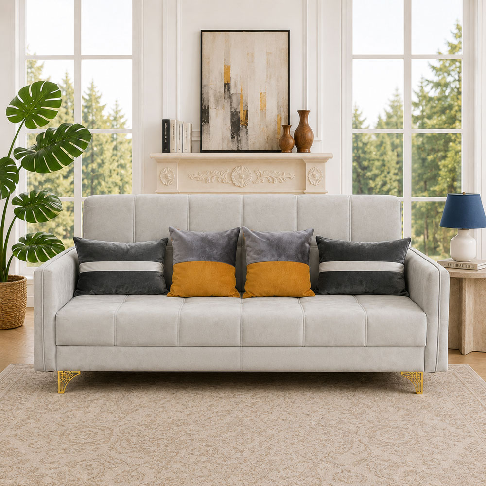 សាឡុងSofa Bed ទំនើបទាន់សម័យ 3 in 1