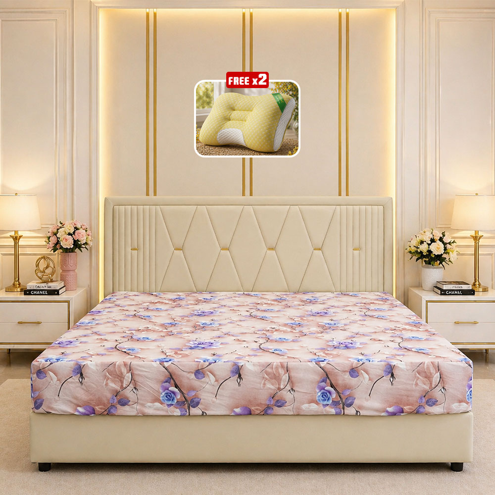 គ្រែស្បែកម៉ូដទាន់សម័យ ថែមខ្នើយ 2