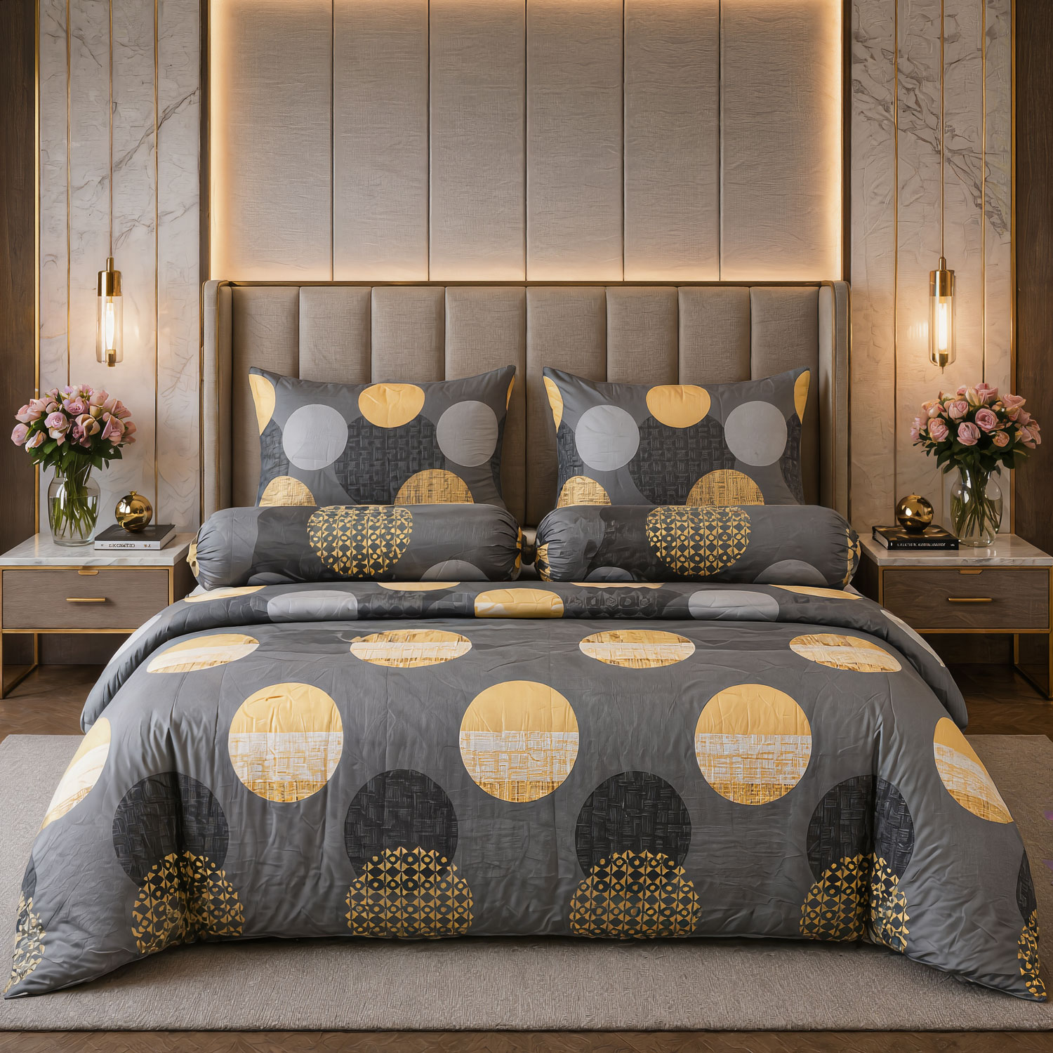 កម្រាលពូកសាច់សំឡីកប្បាស់ Jasmine Silver