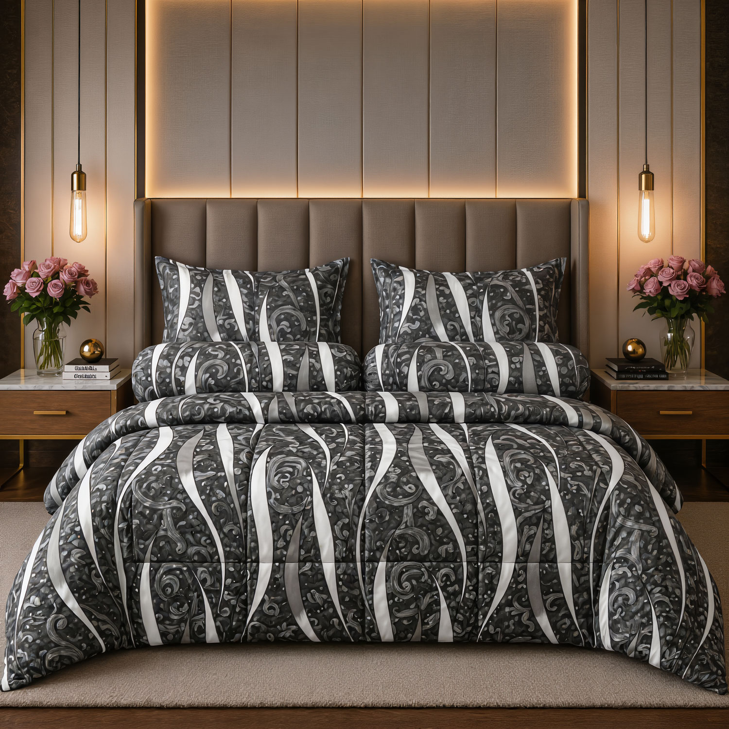 កម្រាលពូកសាច់សំឡីកប្បាស់ Jasmine Silver