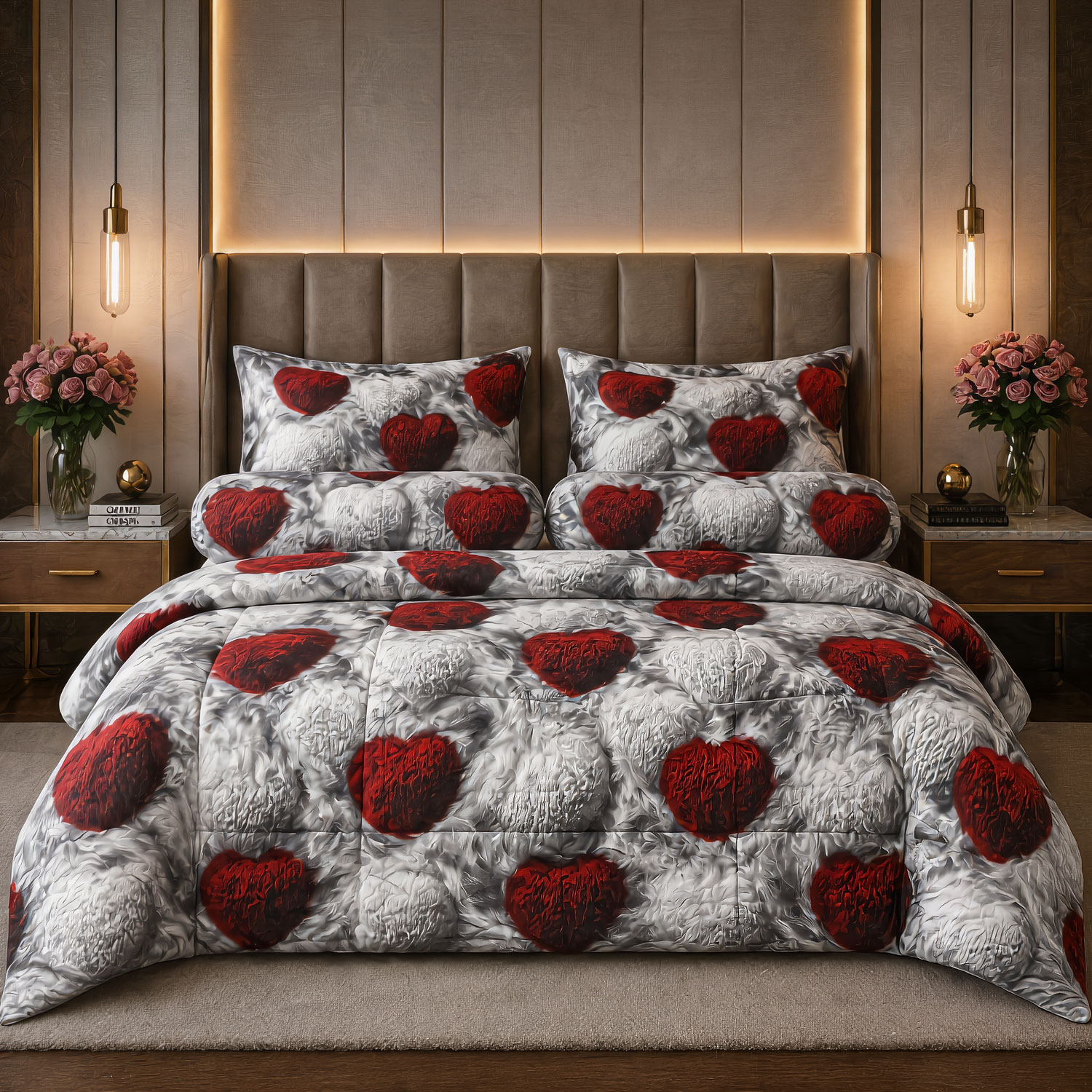 កម្រាលពូកសាច់សំឡីកប្បាស់ Jasmine Silver