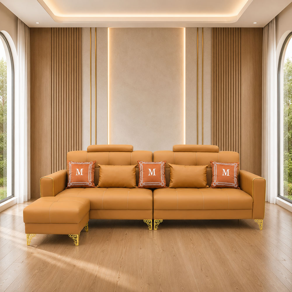 សាឡុងកែងអក្សរ L ខ្នាតធំ បែប Modern Luxury
