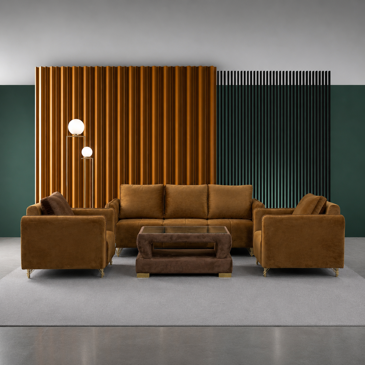 ឈុតសាឡុងខ្នាតធំបែប Modern Luxury