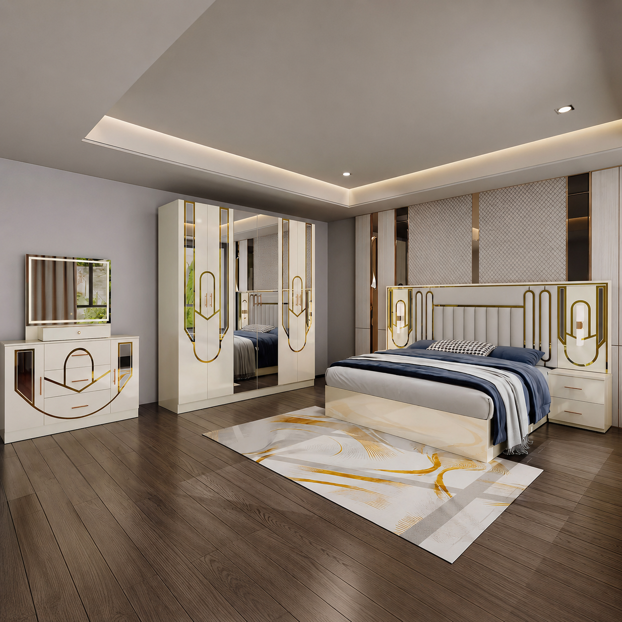 ឈុតគ្រែប្រណិត ម៉ូដទំនើប Luxury Modern Style
