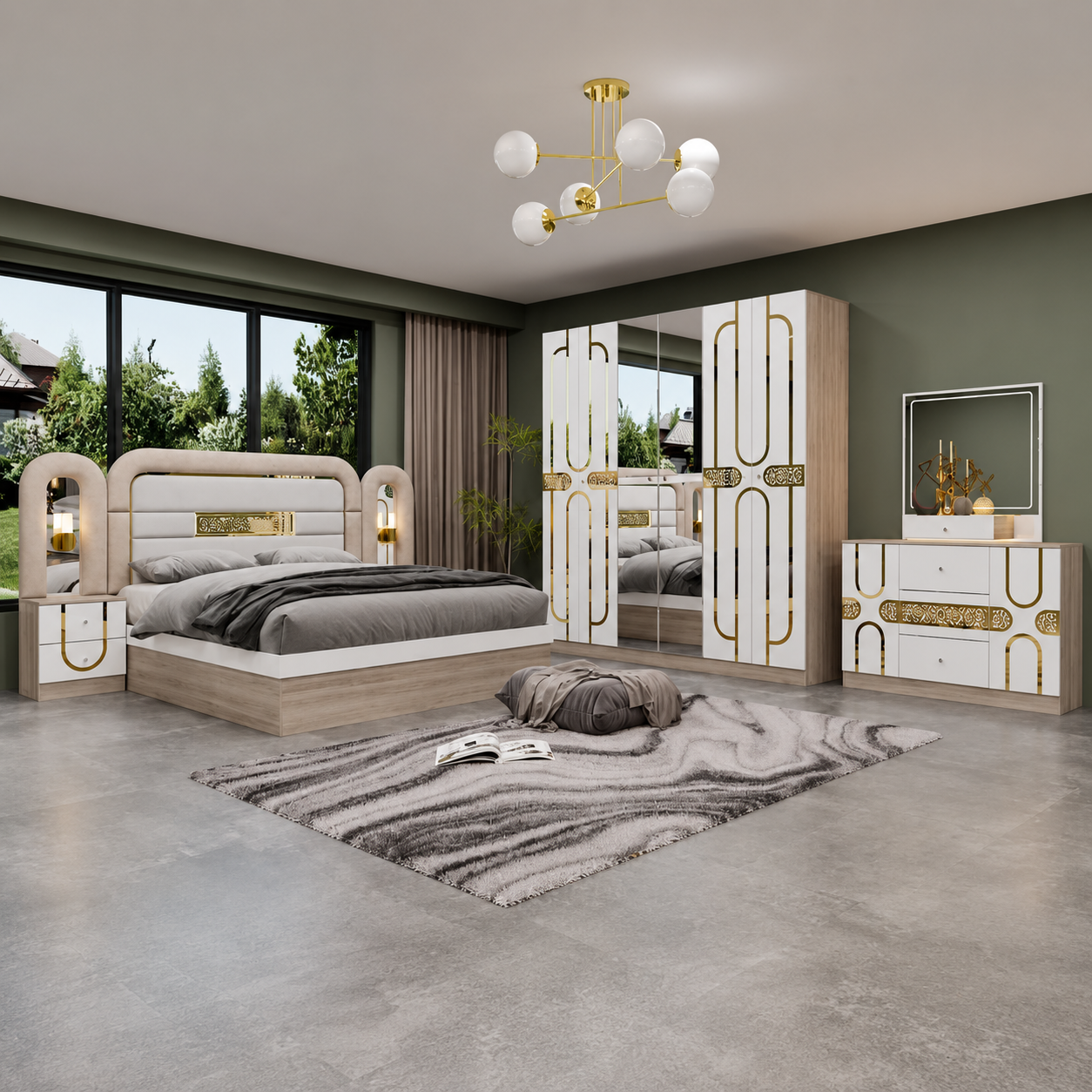 ឈុតគ្រែប្រណិត ម៉ូដទំនើប Luxury Modern Style