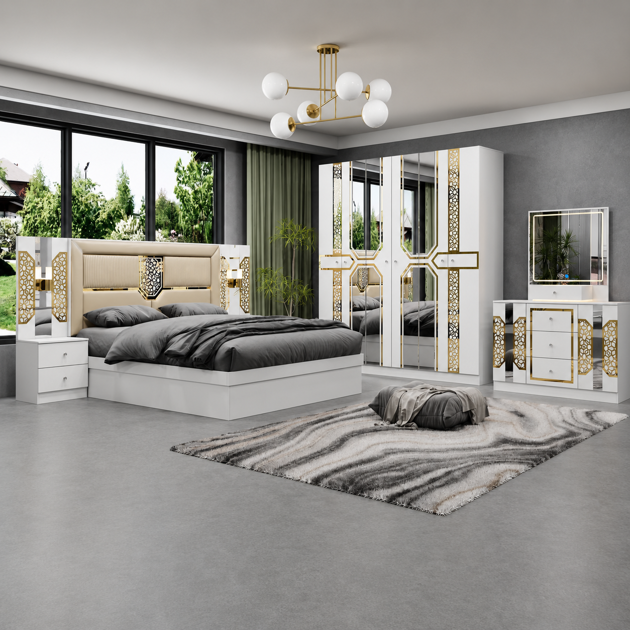 ឈុតគ្រែប្រណិត ម៉ូដទំនើប Luxury Modern Style