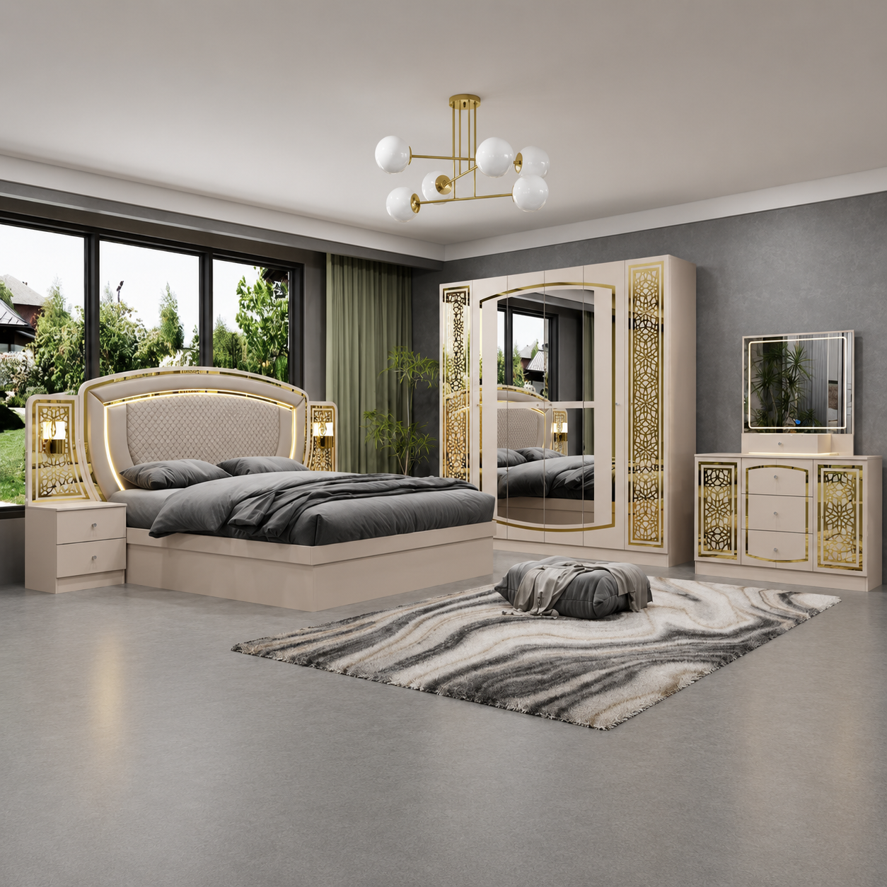 ឈុតគ្រែប្រណិត ម៉ូដទំនើប Luxury Modern Style