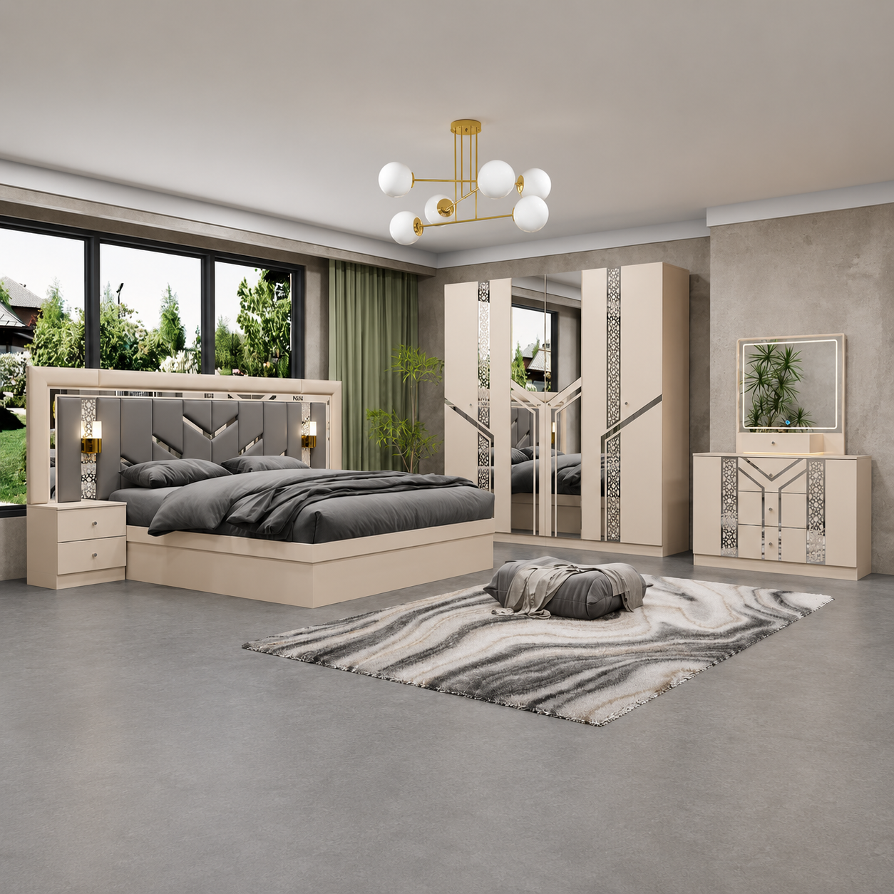 ឈុតគ្រែប្រណិត ម៉ូដទំនើប Luxury Modern Style