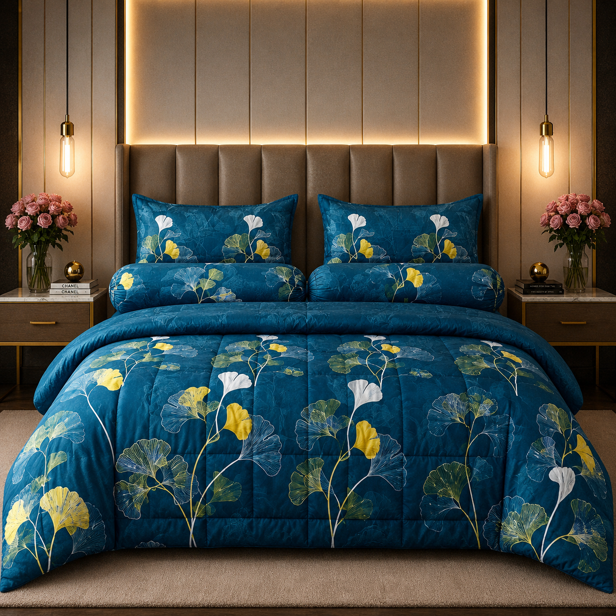 កម្រាលពូកសាច់សំឡីកប្បាស់ Jasmine Silver