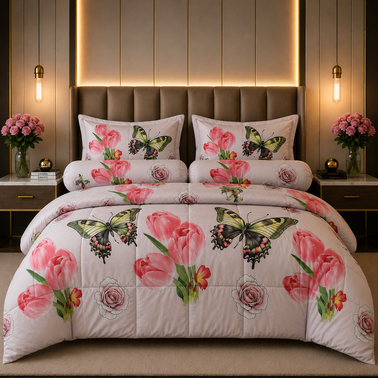 កម្រាលពូកសាច់សំឡីកប្បាស់ Jasmine Silver