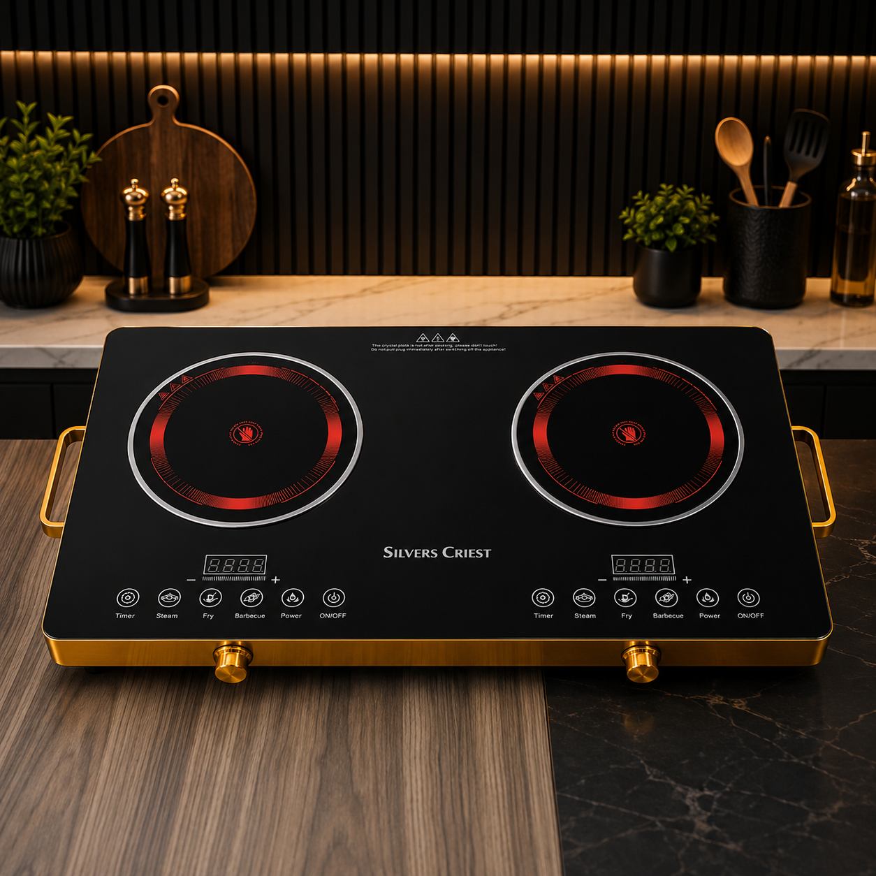 ចង្ក្រានអគ្គីសនី Silver Crest មុខពីរ